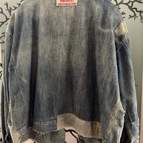 Magnolia Pearl Blue Patchwork Denim Jacket - Picture 2 of 7